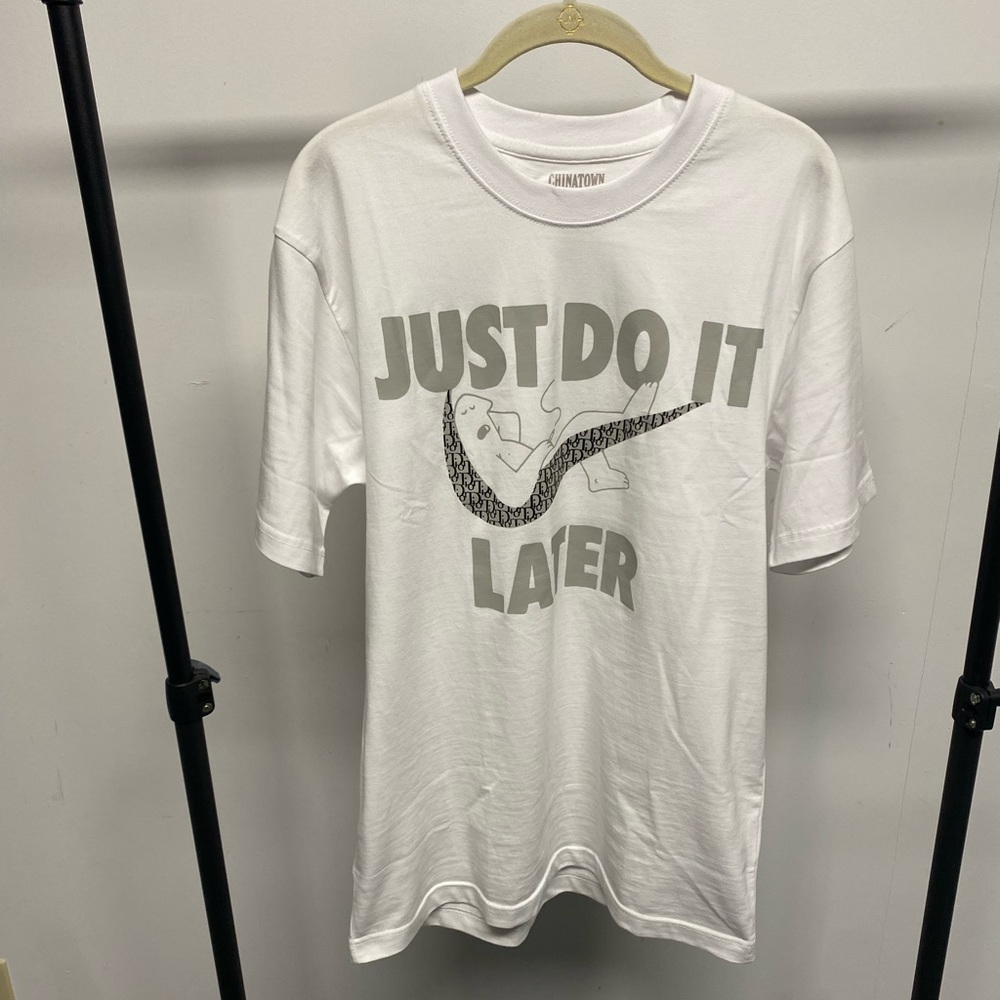 Chinatown Market “Just Do It” swoosh Dior tee